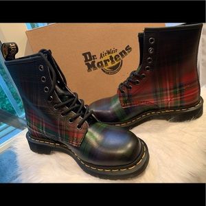 1460 Tartan Dr Martens Combat Boots (NWT)